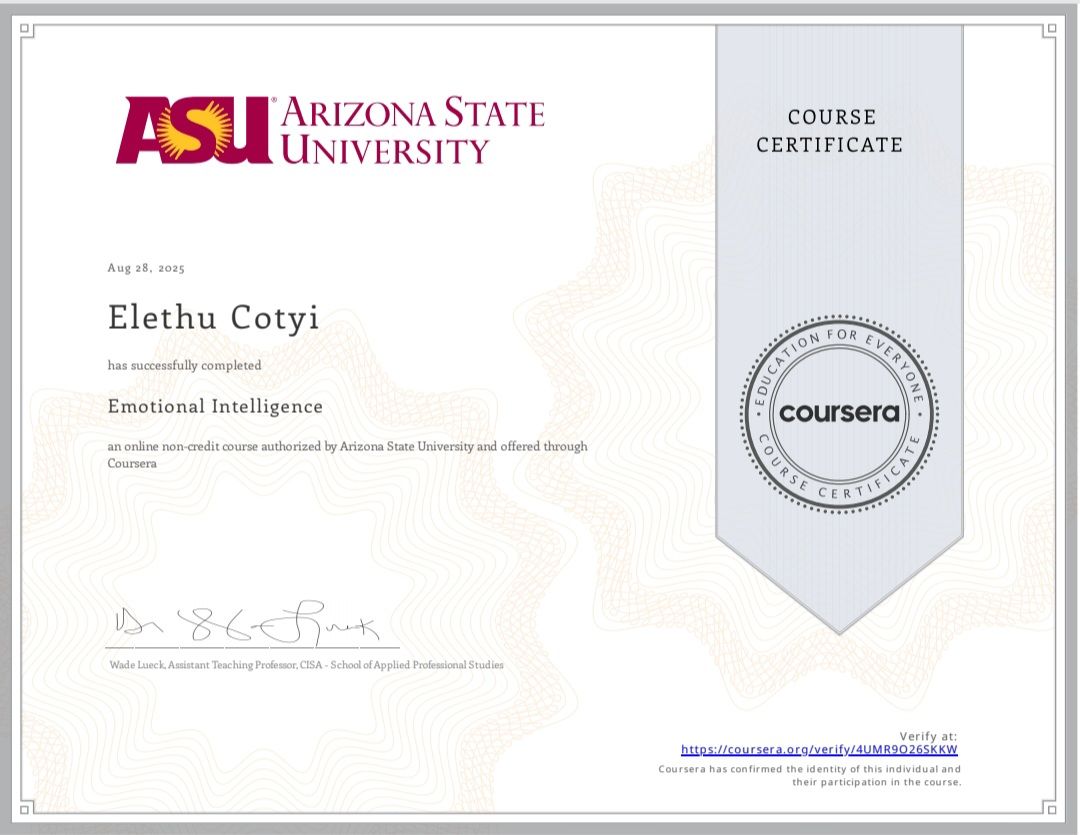 Emotional Intelligence Certificate